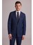 Erkek Lacivert Regular Fit Mono Yaka Yünlü Takım Elbise 4