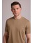 Erkek Vizon Regular Fit Bisiklet Yaka T-Shirt 1