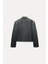 Allbucks Zara, Ince Çizgili Vatkalı Crop Blazer Ceket ABZRA1112 8