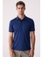 Erkek Lacivert Regular Fit Merserize Polo Yaka Tişört 1