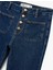 Yüksek Bel Düğmeli Dar Kesim Cep Detaylı Pamuklu Ispanyol Paça Jean Pantolon - Flare Jeans 6