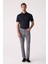 Erkek Koyu Gri Slim Fit Üst Cep Kanvas Pantolon 4