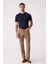 Erkek Camel Slim Fit Üst Cep Kanvas Pantolon 3