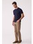 Erkek Camel Slim Fit Üst Cep Kanvas Pantolon 4