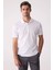 Erkek Beyaz Regular Fit Merserize Polo Yaka Tişört 1