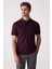 Erkek Bordo Regular Fit Desenli Merserize Polo Yaka Tişört 5