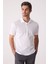 Erkek Beyaz Regular Fit Merserize Polo Yaka Tişört 4