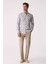 Erkek Bej Slim Fit Gizli Yaka Düğmeli Gömlek 4