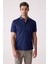 Erkek Lacivert Regular Fit Polo Yaka Merserize Tişört 1
