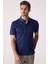 Erkek Lacivert Regular Fit Polo Yaka Merserize Tişört 2