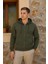 Erkek Fermuarlı Kapüşonlu Cepli Sweatshirt 1