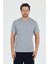 Bruce Sıfır Yaka Gri Basic Bambu ve Organik Pamuk Erkek Tişört 1