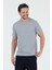 Bruce Sıfır Yaka Gri Basic Bambu ve Organik Pamuk Erkek Tişört 2