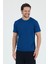 Bruce Sıfır Yaka Mavi Basic Bambu ve Organik Pamuk Erkek Tişört 2
