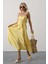 Askılı Basic Uzun Elbise - Sarı S-Sarı 1