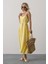 Askılı Basic Uzun Elbise - Sarı S-Sarı 3
