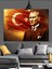 Kırmızı Fonlu Atatürk Portresi Dekoratif Kanvas - Mdf Ahşap Tablo 3