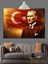 Kırmızı Fonlu Atatürk Portresi Dekoratif Kanvas - Mdf Ahşap Tablo 4