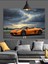 Turuncu Spor Araba Manzarası Dekoratif Kanvas - Mdf Ahşap Tablo 4
