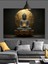 Altın Arka Planlı Meditasyon Buda Dekoratif Kanvas - Mdf Ahşap Tablo 5