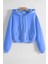 Kadın Pamuklu Crop Model Kanguru Cepli Sonbahar ve Ilkbahar Kapüşonlu Crop Sweatshirt 1