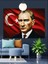 Bayrak Önünde Atatürk Portresi Dekoratif Kanvas - Mdf Ahşap Tablo 4