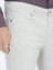 Ekru Düz Dokuma Slim Fit Casual Pamuk Karışımlı Pantolon 3