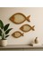 Minimalist Ahşap & Hasır Üçlü Balık Duvar Dekoru 2