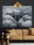 Gökyüzünde Askeri Jet Uçağı Dekoratif Kanvas - Mdf Ahşap Tablo 3