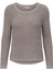 Kadın Yuvarlak Yaka Regular Fit Gri Örgü Kazak - 15113356 4
