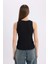 Slim Fit Dar Kesim Bisiklet Yaka Fitilli Kaşkorse Atlet A3422AX25AU 5