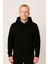 Erkek Siyah Kapüşonlu SWEATSHIRT-W1108 1