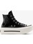 Chuck Taylor All Star Lift Double Stack Platform Deri Unisex Siyah Sneaker.001 2