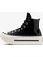 Chuck Taylor All Star Lift Double Stack Platform Deri Unisex Siyah Sneaker.001 6