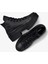 Chuck Taylor All Star Lugged Heel Kadın Siyah Deri Platform Bot.001 6