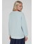 Kadın Rahat Hayvan Nakışlı Şardonlu Bisiklet Yaka Hoodie Blue 4
