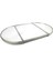 Gümüş Oval Aynalı Metal Tepsi 79X45CM 1