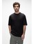 Collage Siyah Basic Erkek T-Shirt 4