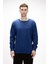 Inner Baskılı Parlament Mavisi Crewneck Erkek Sweatshirt 1