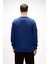 Inner Baskılı Parlament Mavisi Crewneck Erkek Sweatshirt 3
