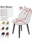 Tuğla Desen Oval Sandalye Kılıfı Likralı Esnek Yıkanabilir Lastikli Sandalye Örtüsü (6 Adet ) 5