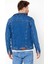 Erkek Mevsimlik Jeans Basic Bol Mavi Kot Ceket 3