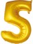 Folyo Balon 5 Rakamı Helyum Balon 36 cm Gümüş Renk - 5 Yaş Balonu - 5 Yaş Balon - 5 Rakam Balon 1