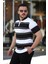 Erkek Yakalı Fermuarlı Çift Renk Kısa Kollu T-Shirt 2