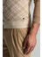 Merino Yün Baklava Desen Açık Bej Yelek 4
