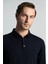 Merino Yünü Polo Yaka Lacivert Triko 4