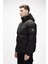 Cup Si̇yah Puffer Kapüşonlu Erkek Mont 2