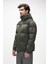 Cup Soluk Yeşi̇l Puffer Kapüşonlu Erkek Mont 2
