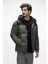 Cup Soluk Yeşi̇l Puffer Kapüşonlu Erkek Mont 4