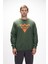 Mountain Soluk Yeşi̇l Crewneck Erkek Baskılı Sweatshirt 1